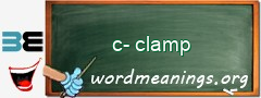 WordMeaning blackboard for c-clamp